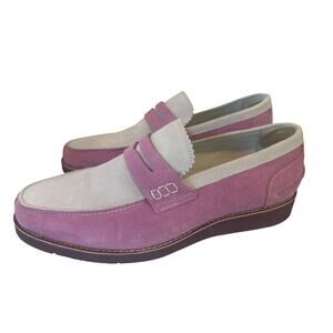 New | Marc Nolan Abe Dusty Rose Suede Penny Loafers | Men's 10